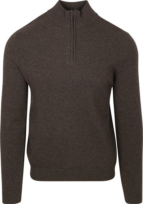 Steppin' Out Half Zip Pullover Merino Wool Brown