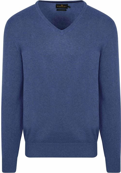 Steppin' Out Pullover Cashmere V-Neck Cobalt Blue Product