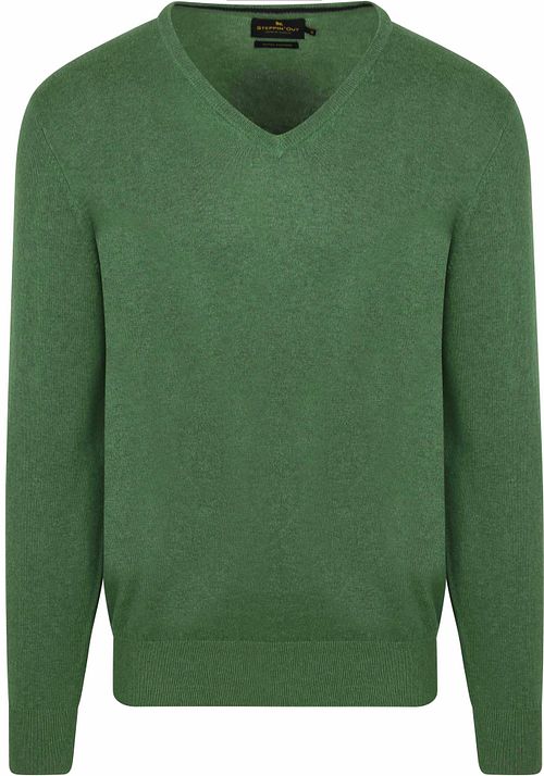 Steppin' Out Pullover Cotton Cashmere V-Ausschnitt Grün Product