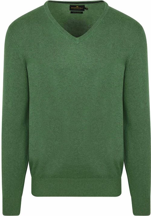 Steppin' Out Pullover Cotton Cashmere V-Neck Green Product
