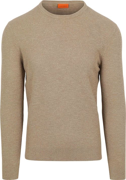Suitable Pullover Structure Slub Beige Product
