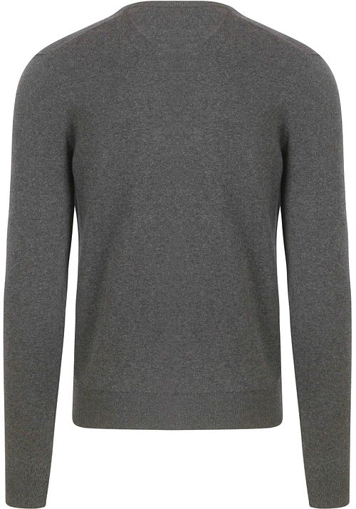 Suitable Respect Cotton Vinir Pullover Melange Anthracite Product / Achterkant