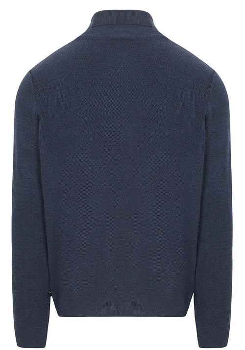 Suitable Turtleneck Pullover Structure Melange Navy Product / Achterkant