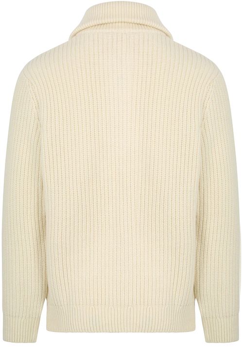 Armor-Lux Camionneur Half Zip Sweater Wool Ecru Product / Achterkant