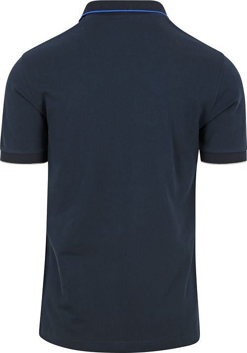 Sun68 Polo Petites Rayures Collar Marine Product / Achterkant
