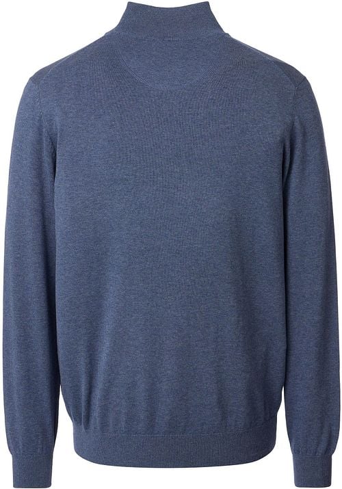 Casa Moda Halfzip Pullover Solid Blue Product / Achterkant