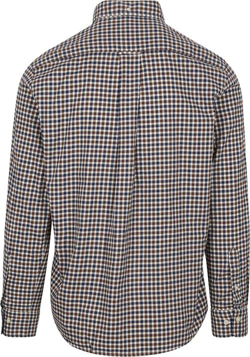 Gant Casual Shirt Twill Plaid Brown Product / Achterkant