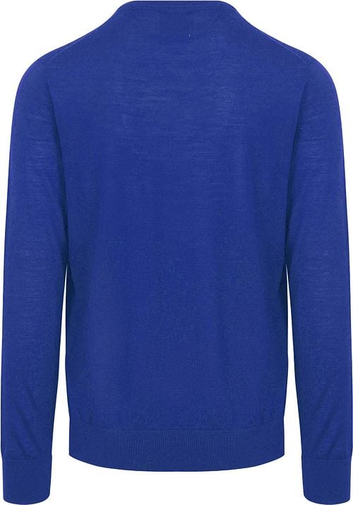 King Essentials The John Pullover Merino Royal Blauw Product / Achterkant