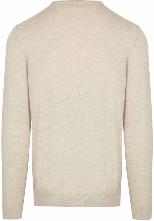 Profuomo Pullover Merino Wool Beige Product / Achterkant