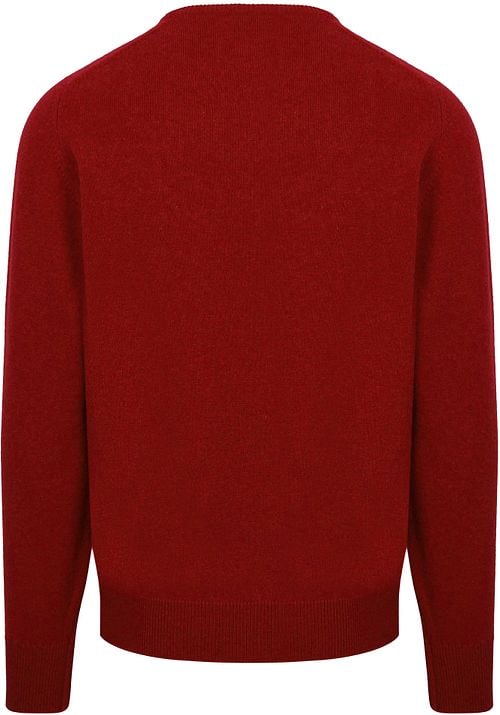 William Lockie Pullover Lamswol V Poppy Product / Achterkant