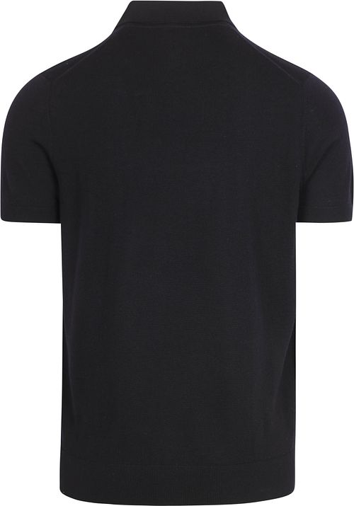 Suitable Poloshirt Merino Wolle Navy Product / Achterkant