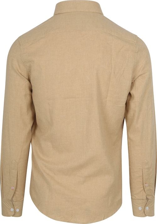 Suitable Shirt Flanel Beige Product / Achterkant