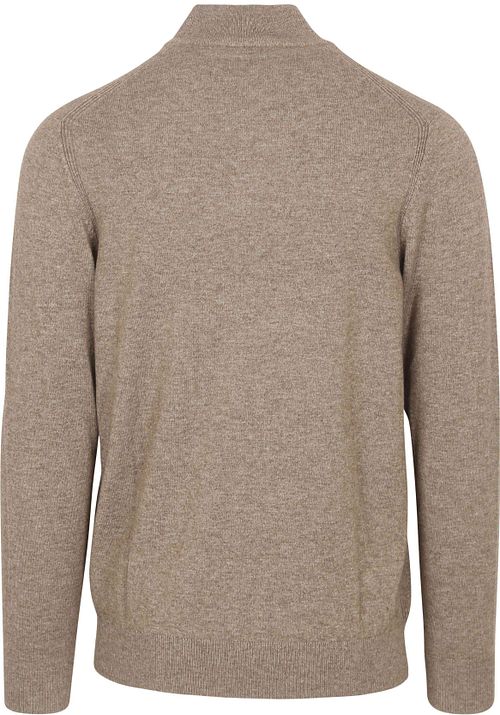 Profuomo Cardigan Merino Wool Taupe Product / Achterkant