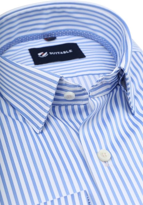 Suitable Overhemd Streep Blauw Product / Detail