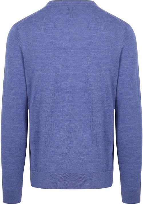 King Essentials The John Pullover Merino Mid Blauw Product / Achterkant