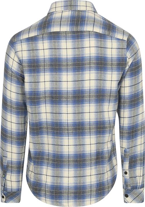 Dstrezzed Shirt Stein Flanel Checks Blue Product / Achterkant
