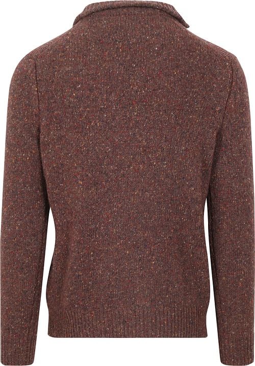 McGregor Half Zip Trui Merinowol Bruin Product / Achterkant