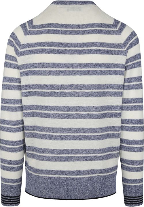 Scotch and Soda Sweater Stripes Blue Product / Achterkant