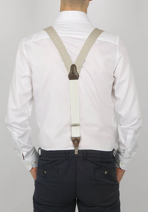 Sir Redman Suspenders Bridal Blossom Taupe Model / Achterkant