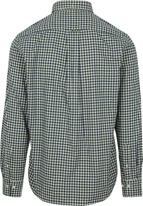 Gant Chemise Casual Twill A Carreaux Vert Product / Achterkant