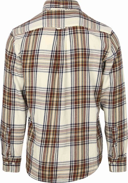 Gant Hemd Flanell Kariert Ecru