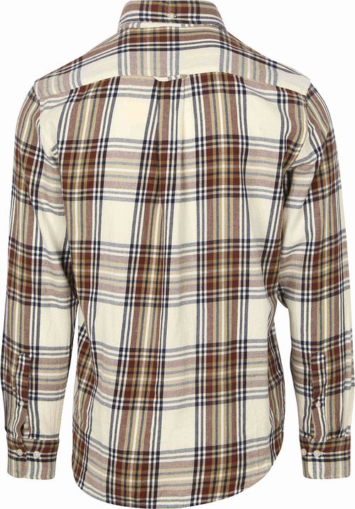 Gant Shirt Flannel Checks Ecru