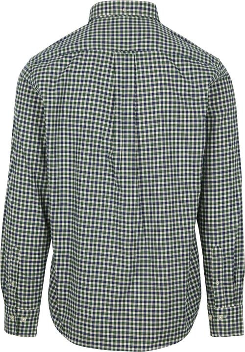 Gant Casual Shirt Twill Plaid Green Product / Achterkant