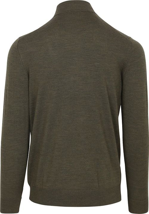 Profuomo Turtleneck Trui Merino Olijfgroen Product / Achterkant