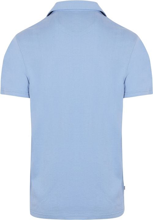 King Essentials The James Poloshirt Mid Blauw Product / Achterkant