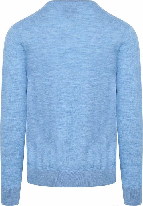 King Essentials The John Pullover Merino Lichtblauw Product / Achterkant
