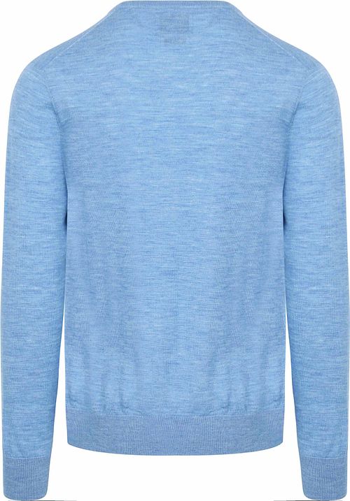King Essentials The John Pullover Merino Light Blue Product / Achterkant