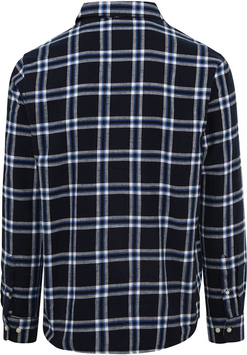 KnowledgeCotton Apparel Shirt Dark Blue Checkered Product / Achterkant