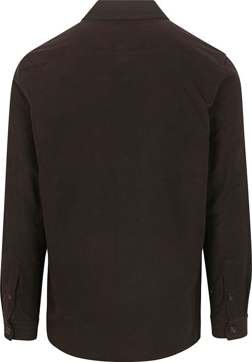 Profuomo Overshirt Moleskin Dark Brown Product / Achterkant