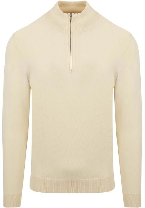 Profuomo Half Zip Pullover Luxury Ecru Product