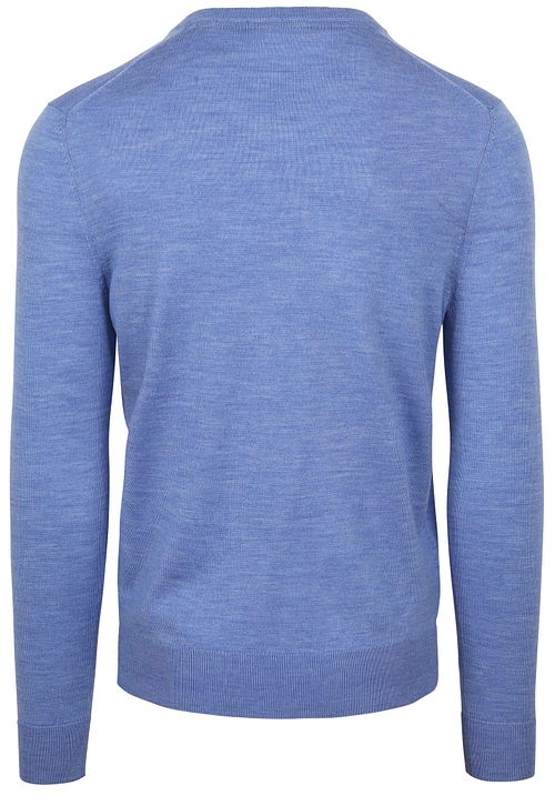Pull Suitable Merino Col V Bleu clair Product / Achterkant