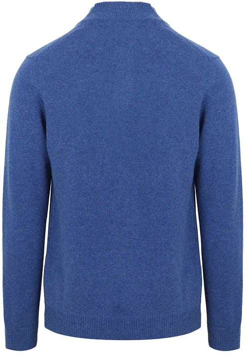 Suitable Half Zip Pullover Wool Blue Product / Achterkant