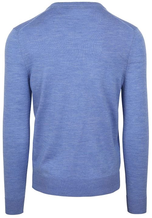 Suitable Merino Pullover V-Neck Light Blue Product / Achterkant