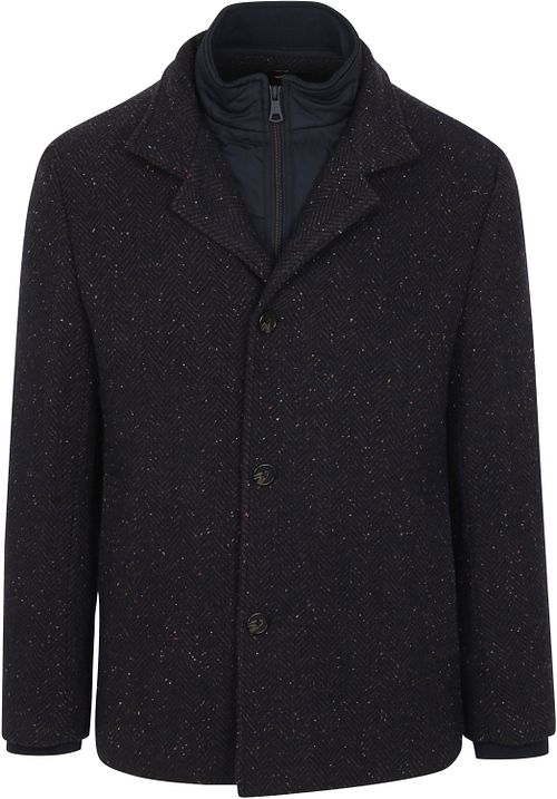 Suitable Robert Coat Wool Navy Product