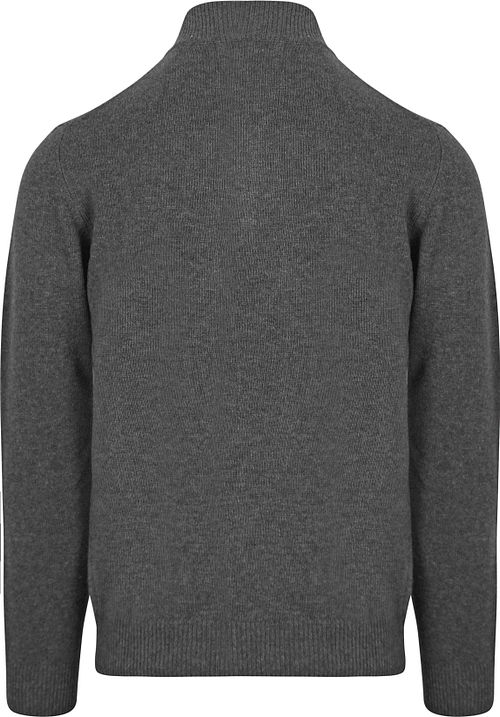 Suitable Half Zip Pullover Lambswool Anthracite Product / Achterkant
