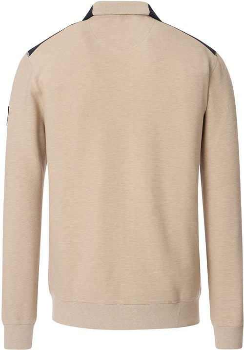 Casa Moda Pullover Zip Beige Product / Achterkant