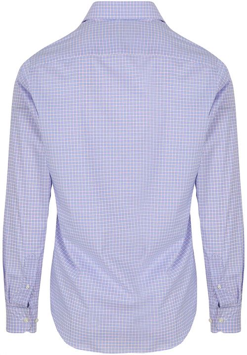 Steppin' Out Shirt Checks Blue Pink Product / Achterkant