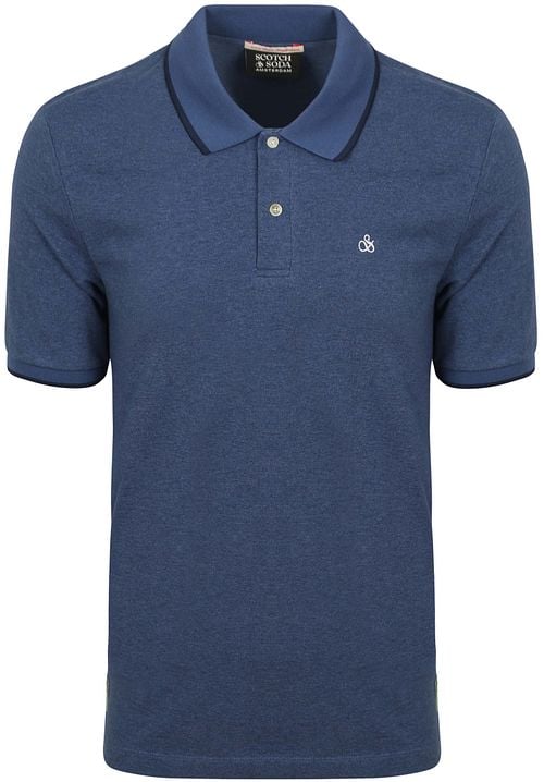 Scotch And Soda Melange Polo Donkerblauw Product