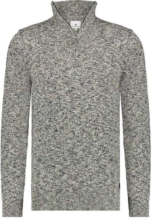 State Of Art Half Zip Melange Donkerblauw Product