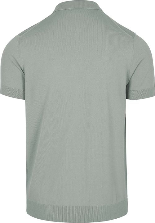 Suitable Knitted Half Zip Polo Shirt Dusty Grey Product / Achterkant