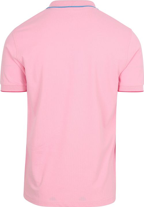 Sun68 Polo Petites Rayures Collar Rose Clair Product / Achterkant