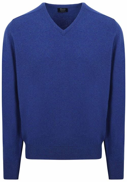 William Lockie Pullover Lamswol V Persian Royal Blue Product
