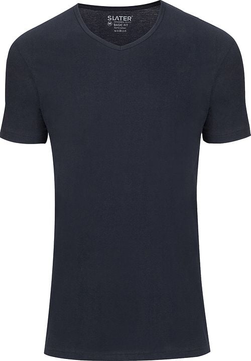 Slater 2-pack Basic Fit T-shirt V-hals Navy Product