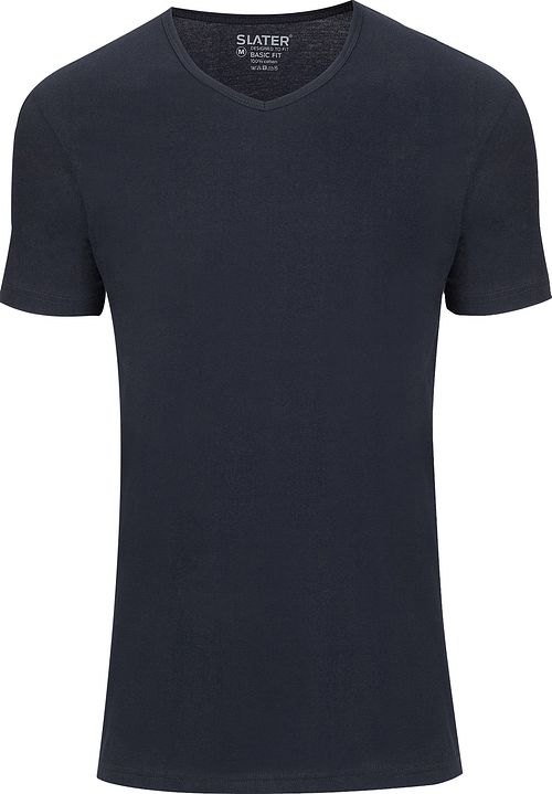 Slater 2-pack Basic Fit T-shirt V-neck Navy Product