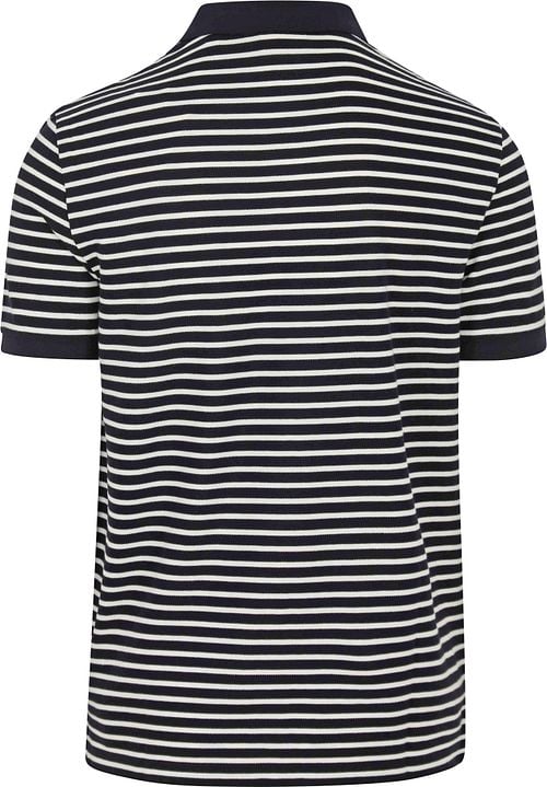 Gant Poloshirt Pique Navy Streep Product / Achterkant
