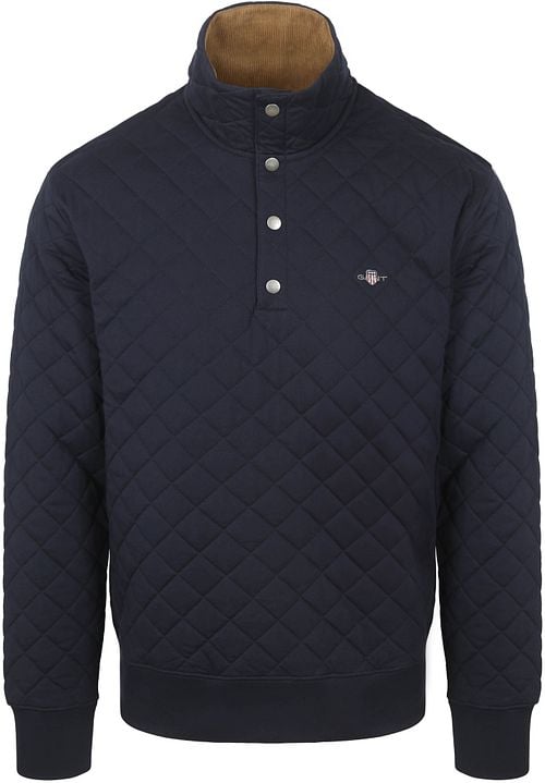 Gant Quilted Mocker Pullover Navy